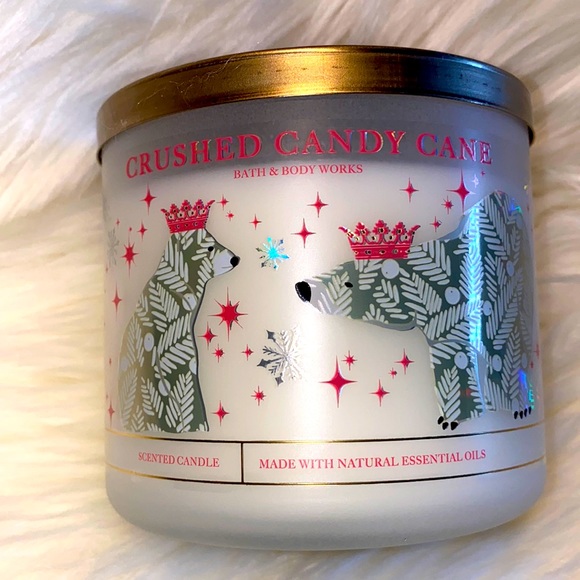 Bath & Body Works Accents Crushed Candy Cane Candle Poshmark